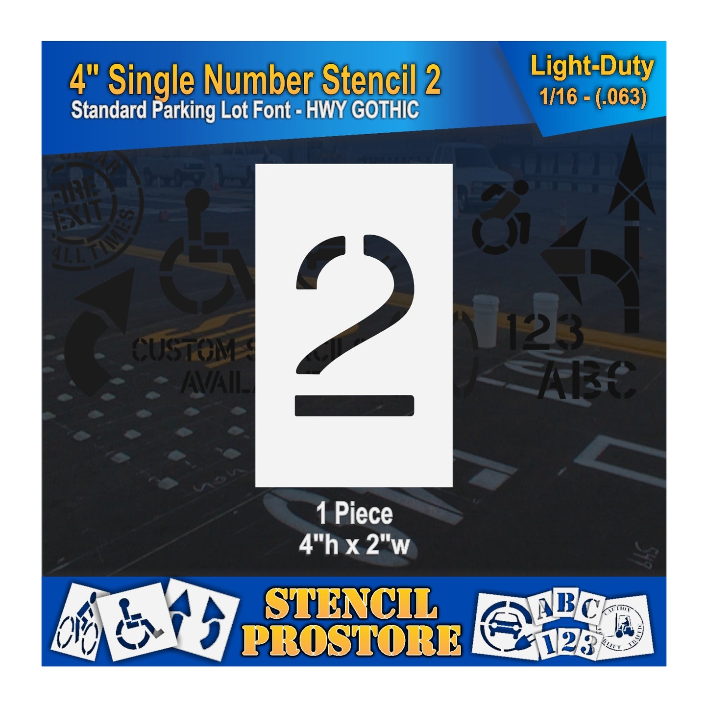 4" Number Kit Stencil