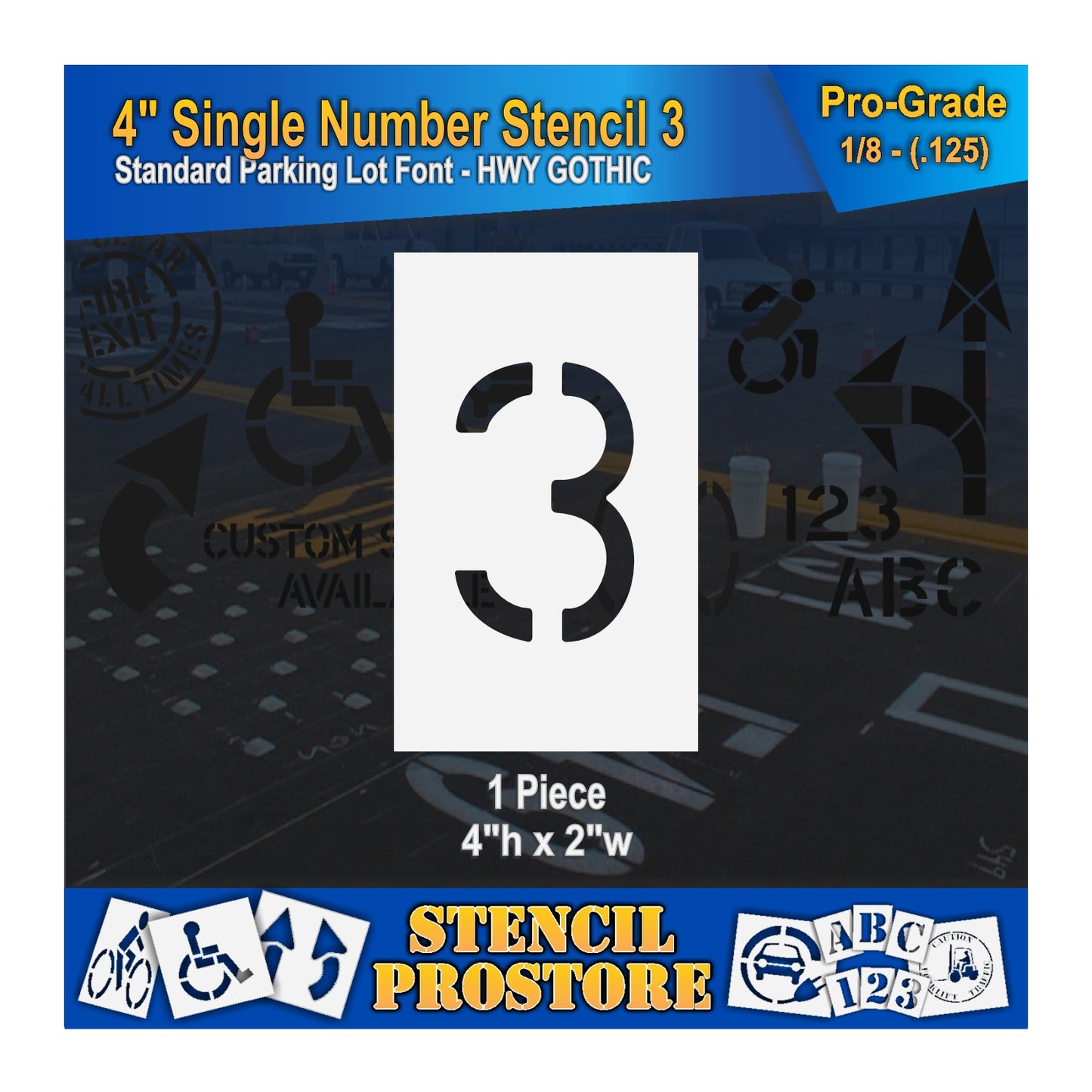 4" Number Kit Stencil