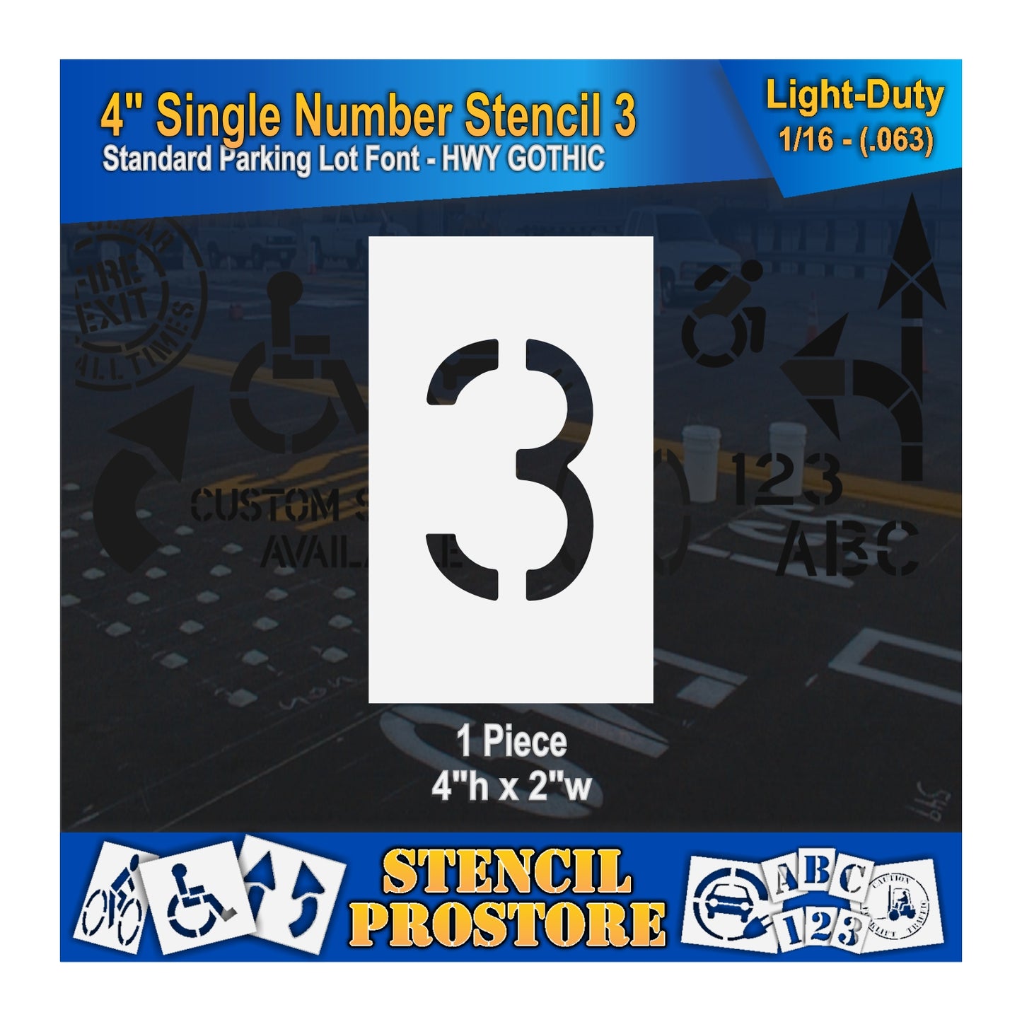 4" Number Kit Stencil