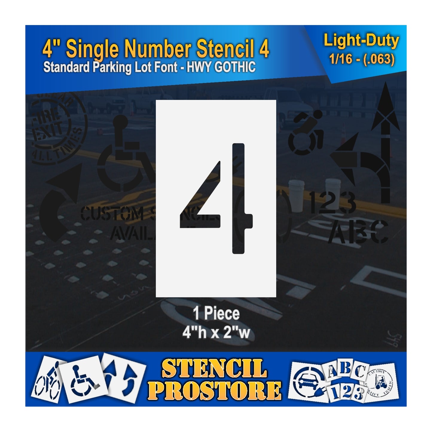 4" Number Kit Stencil