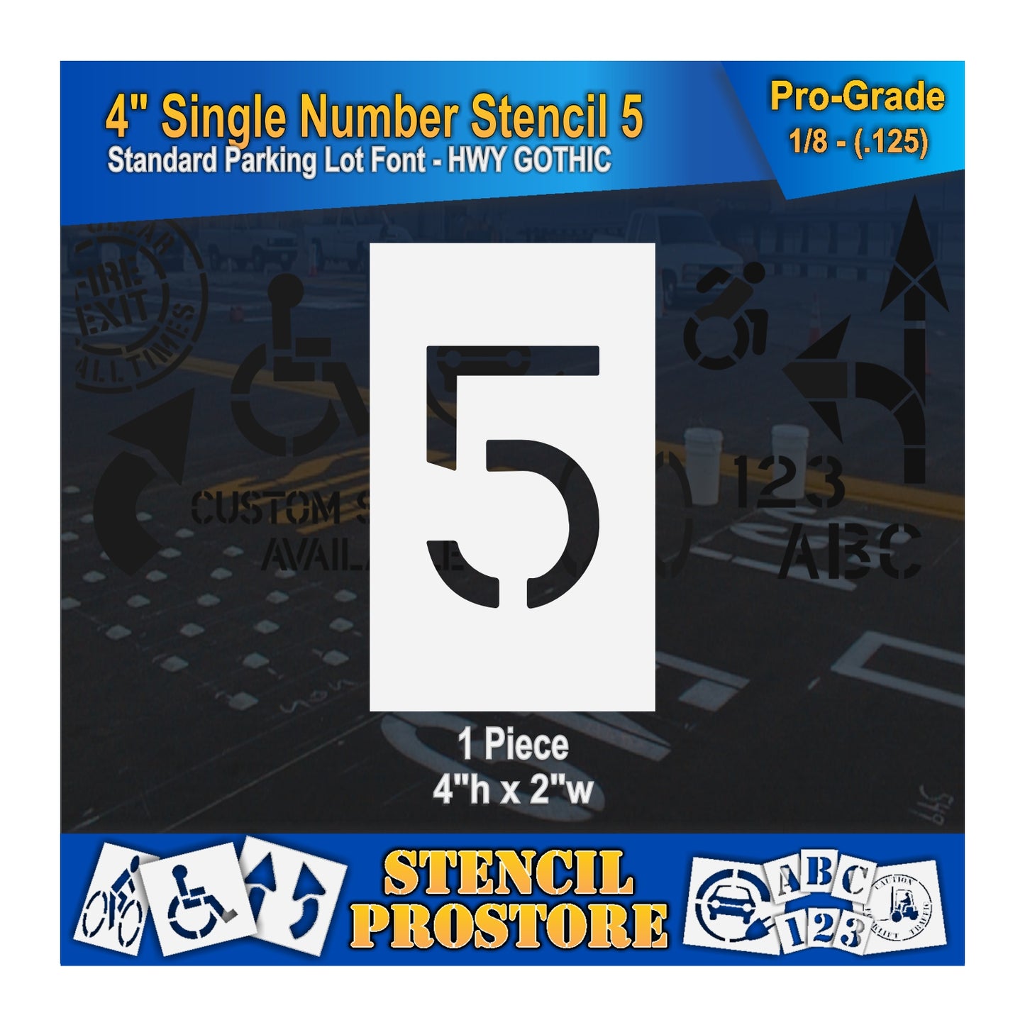 4" Number Kit Stencil