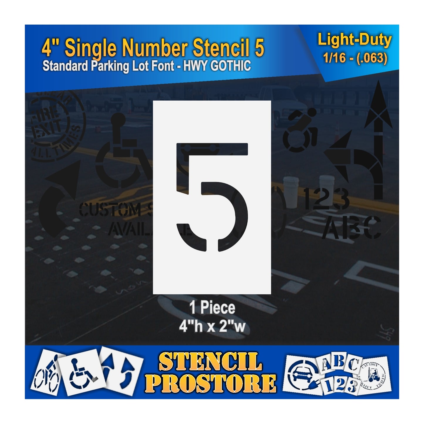 4" Number Kit Stencil