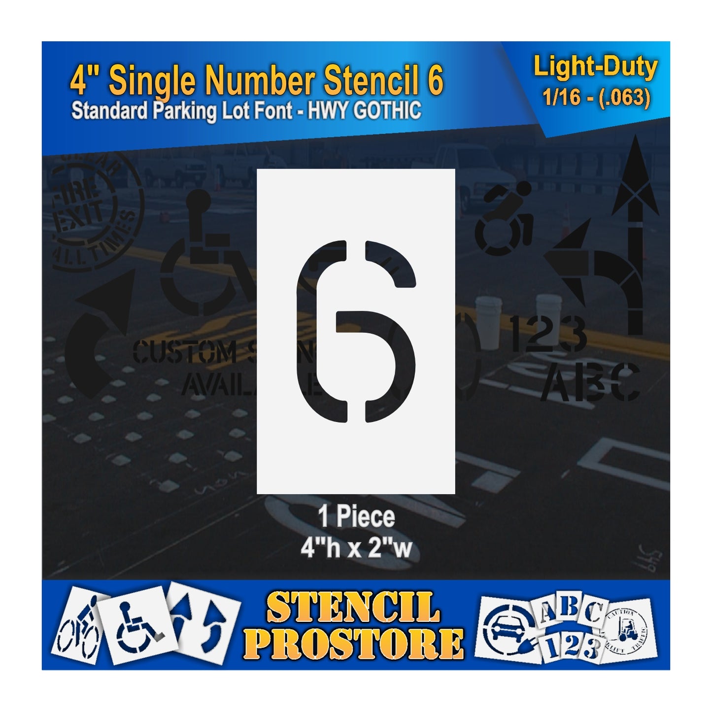 4" Number Kit Stencil