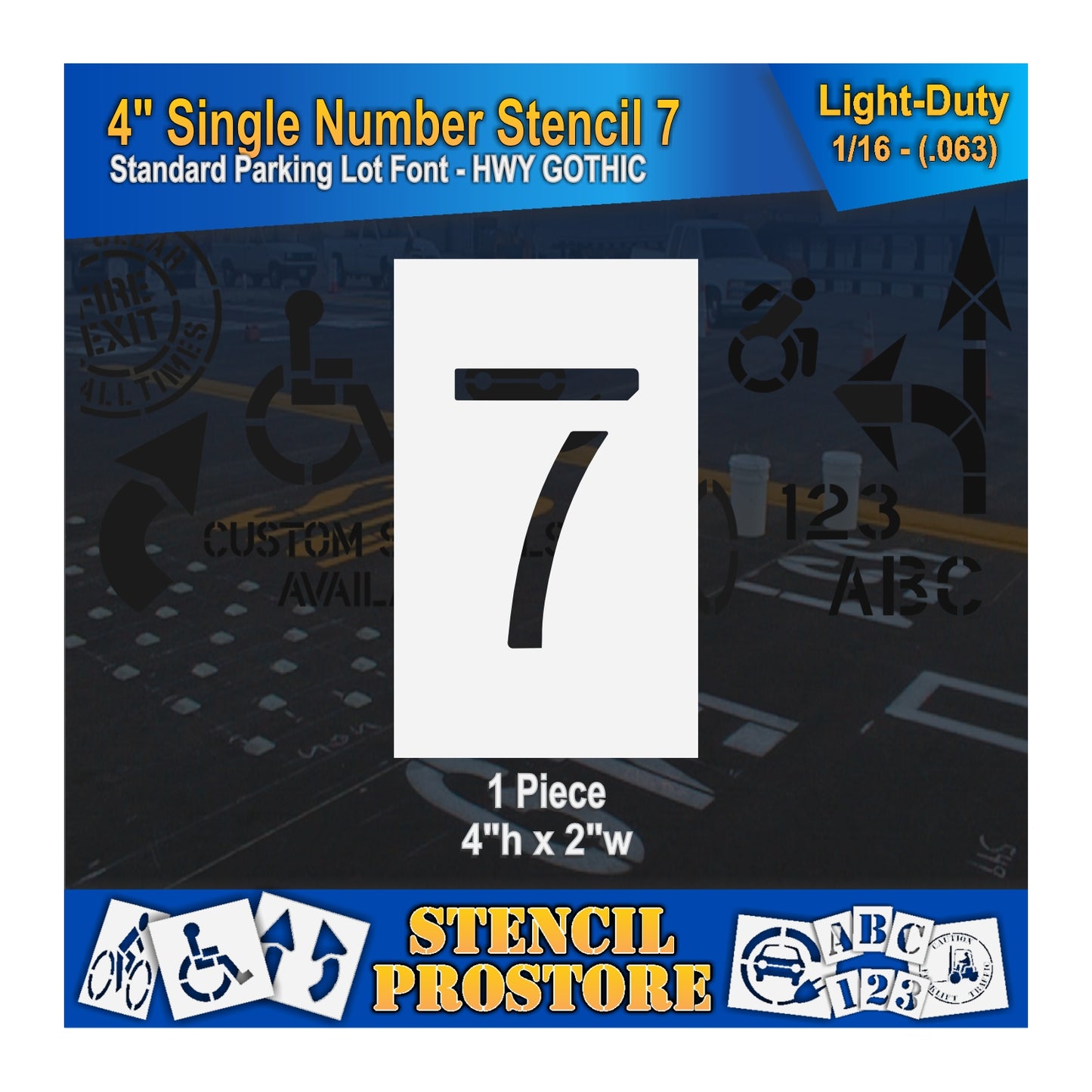 4" Number Kit Stencil