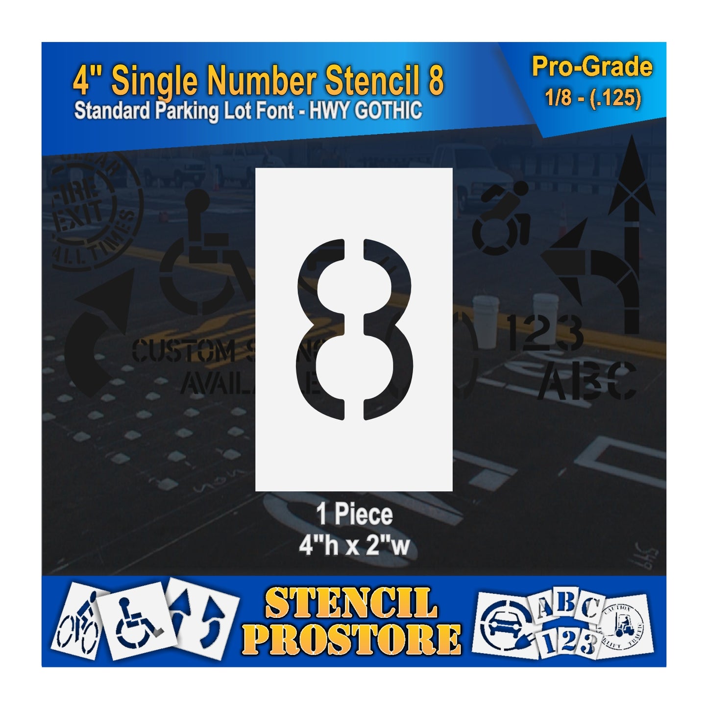 4" Number Kit Stencil