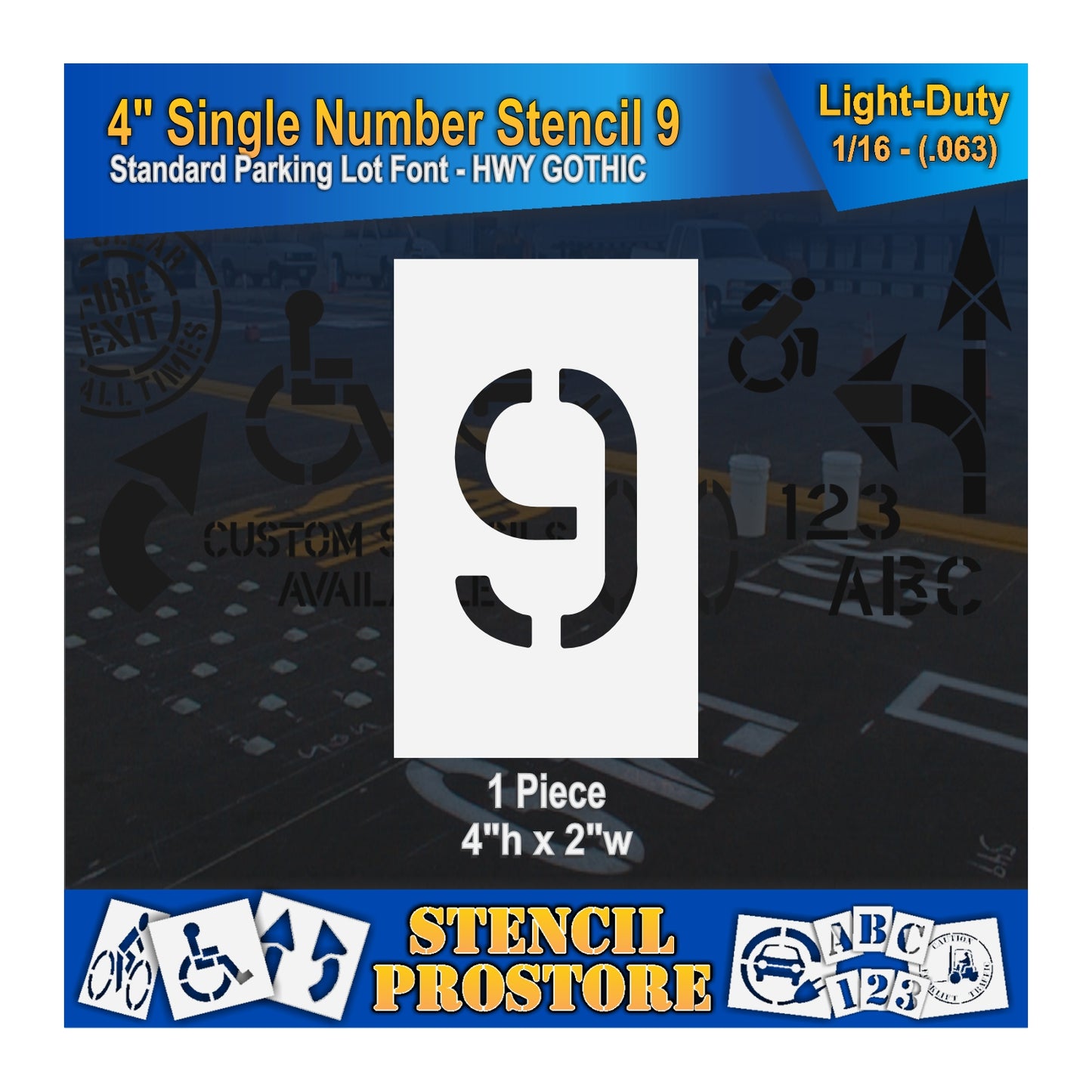 4" Number Kit Stencil