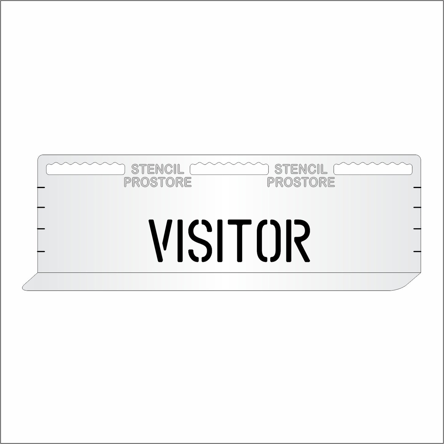 4 Inch VISITOR Wording Curb Pro Stencil – for Parking Lot and Area Labeling Stencil