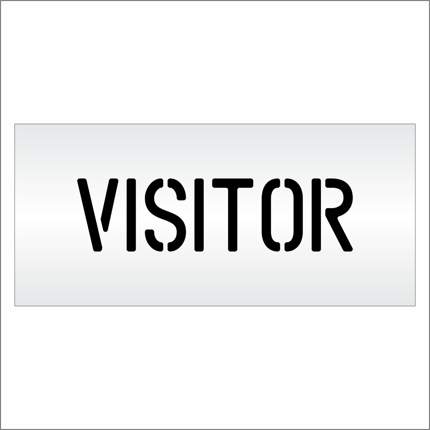 4 Inch VISITOR Wording Stencil – for Parking Lot and Area Labeling Stencil