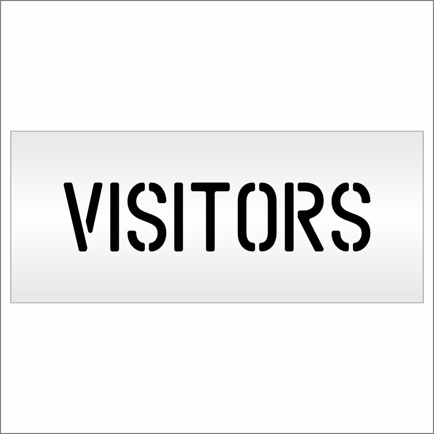 4 Inch VISITORS Wording Stencil – for Parking Lot and Area Labeling Stencil