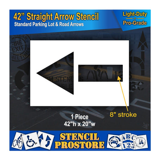 42 Inch Straight Arrow Stencil – Parking Lot and Highway Stencil