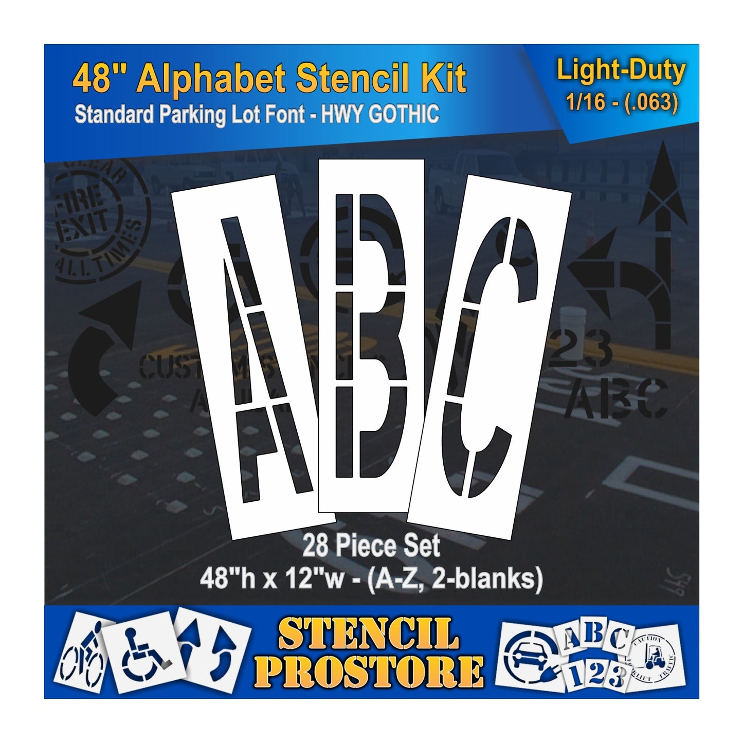 48" Alphabet Kit Stencil