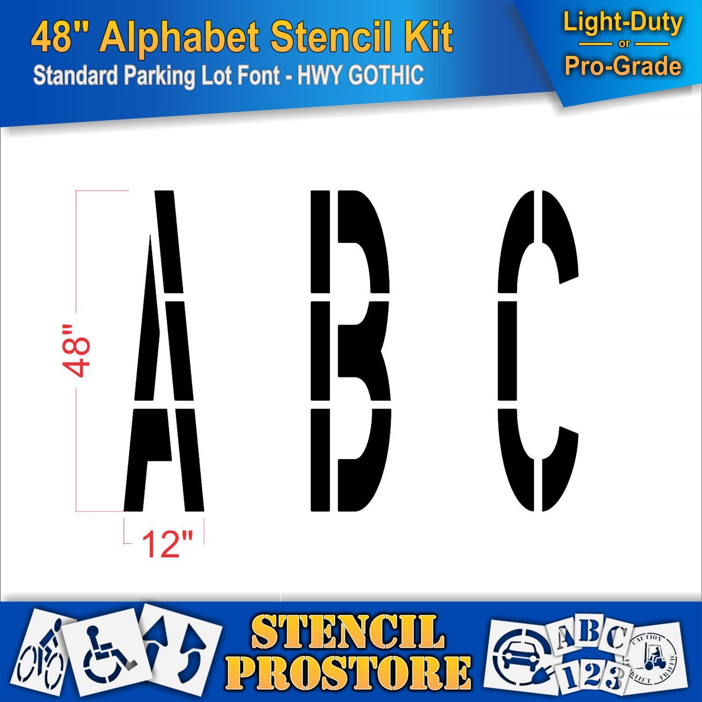 48" Alphabet Kit Stencil