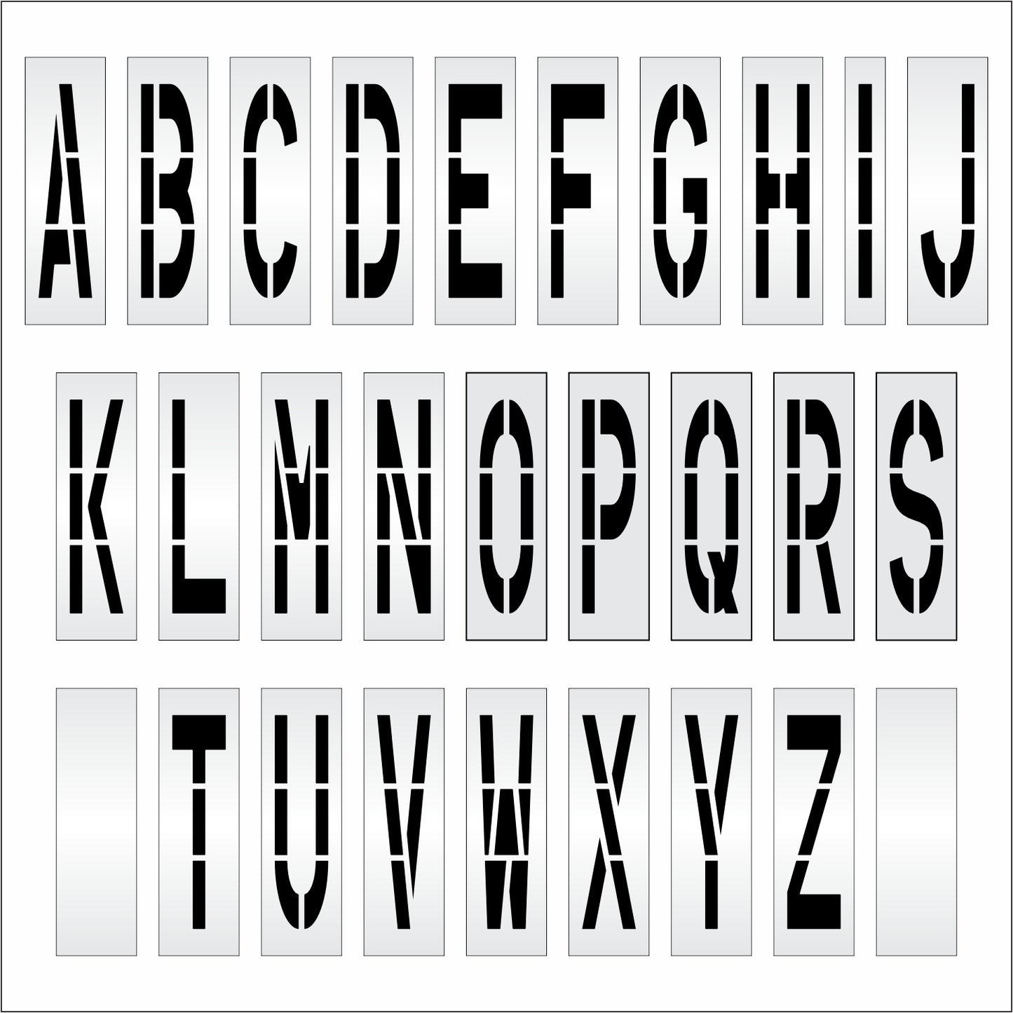 graphic image of 48" alphabet kit full set A-Z with 2 blanks
