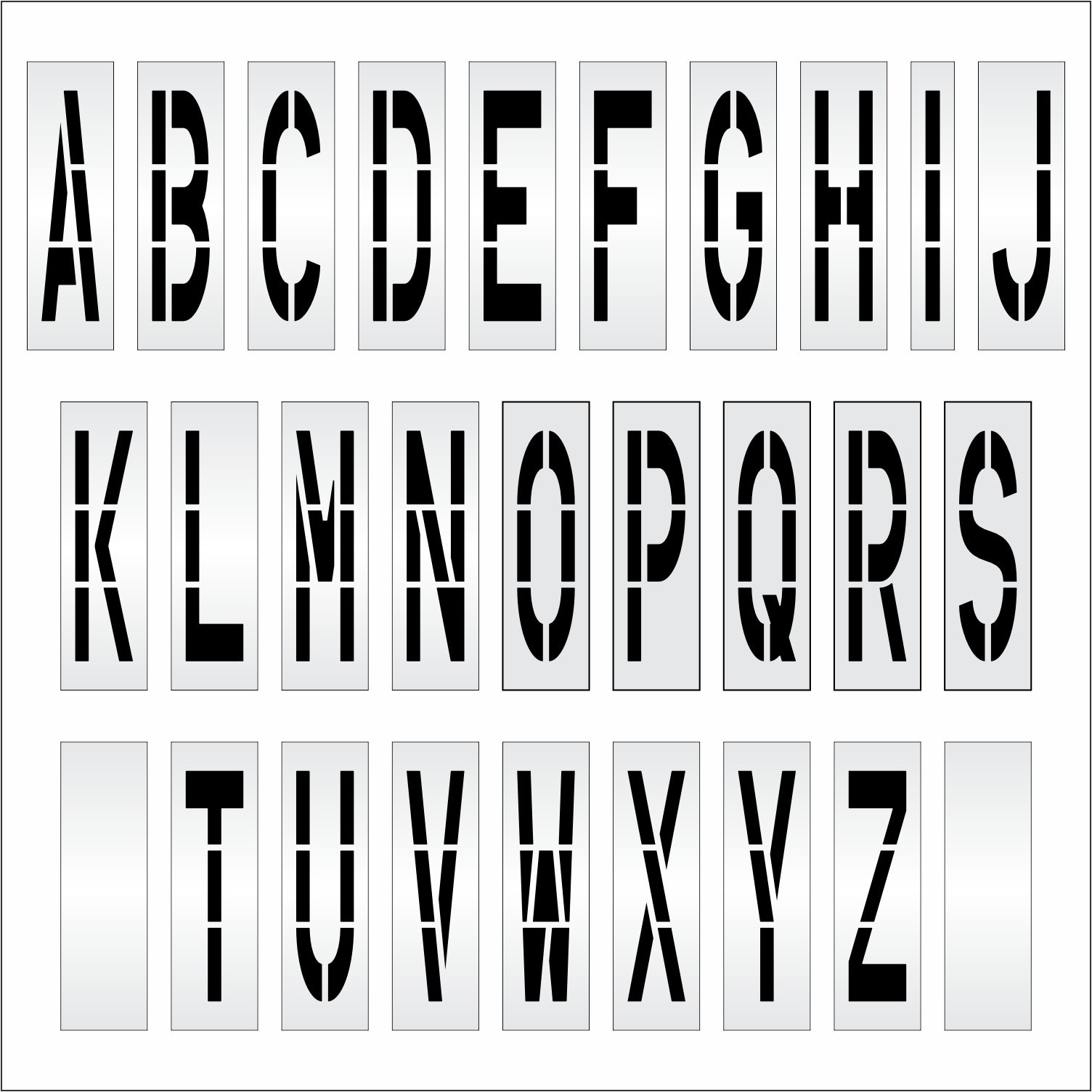 graphic image of 48" alphabet kit full set A-Z with 2 blanks