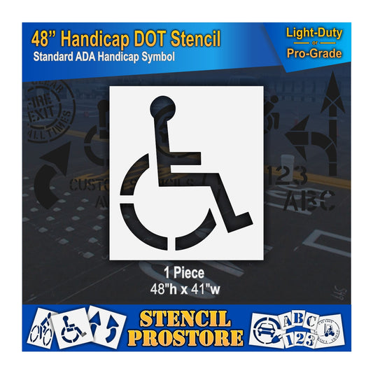 48 Inch Handicap Pavement Stencil – ADA-Compliant Stencil for Parking Lots