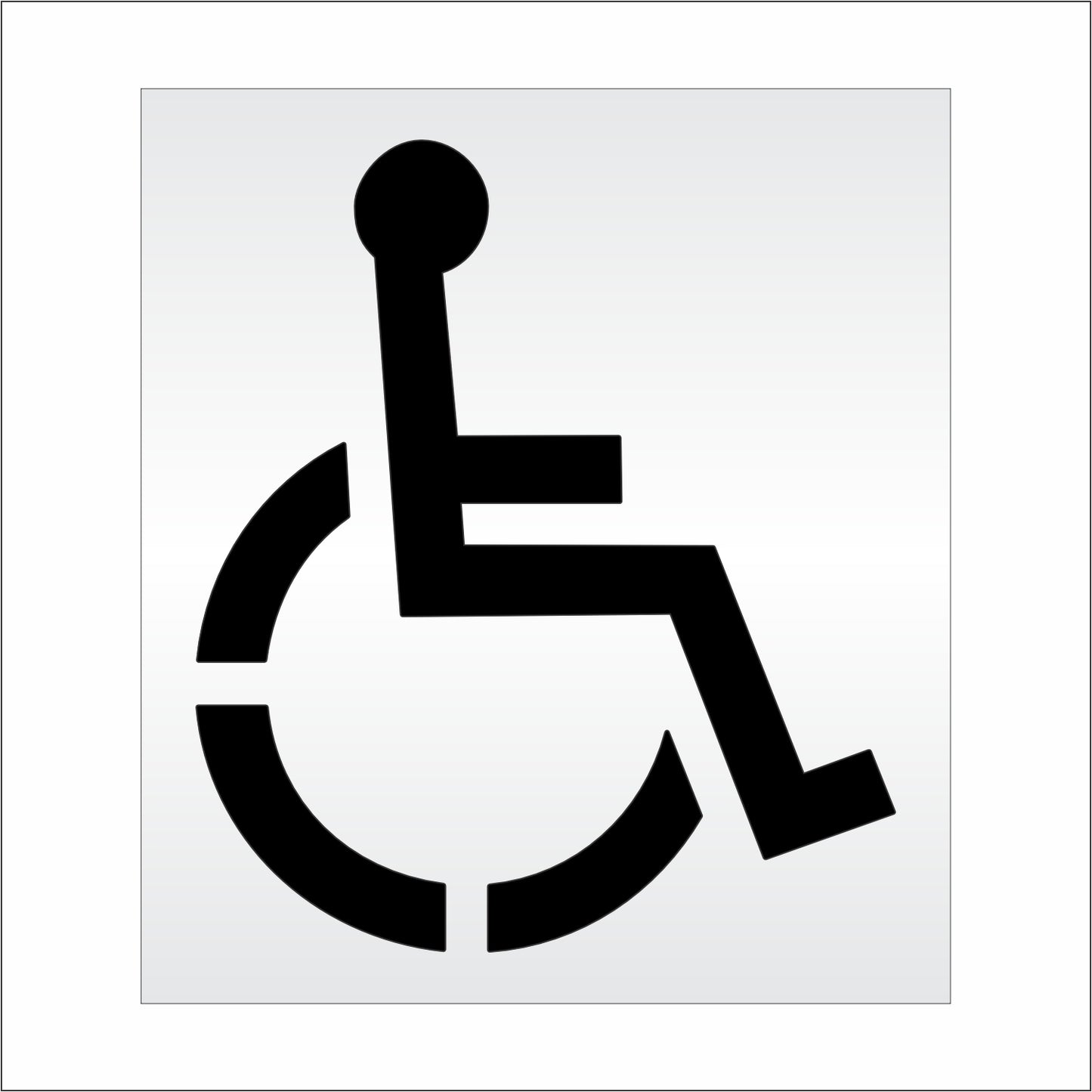 48 Inch Handicap Pavement Stencil – ADA-Compliant Stencil for Parking Lots