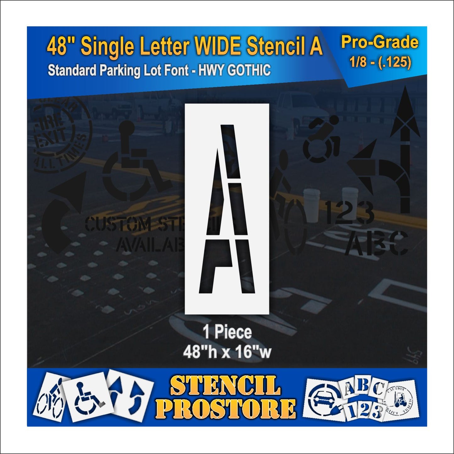 48" Wide Alphabet Kit Stencil