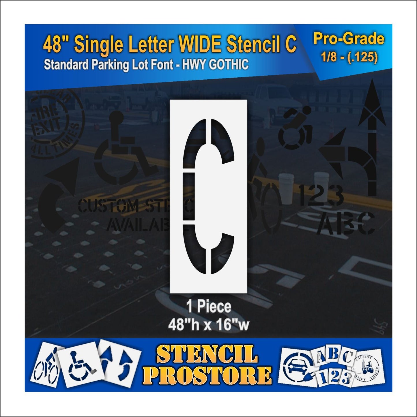 48" Wide Alphabet Kit Stencil