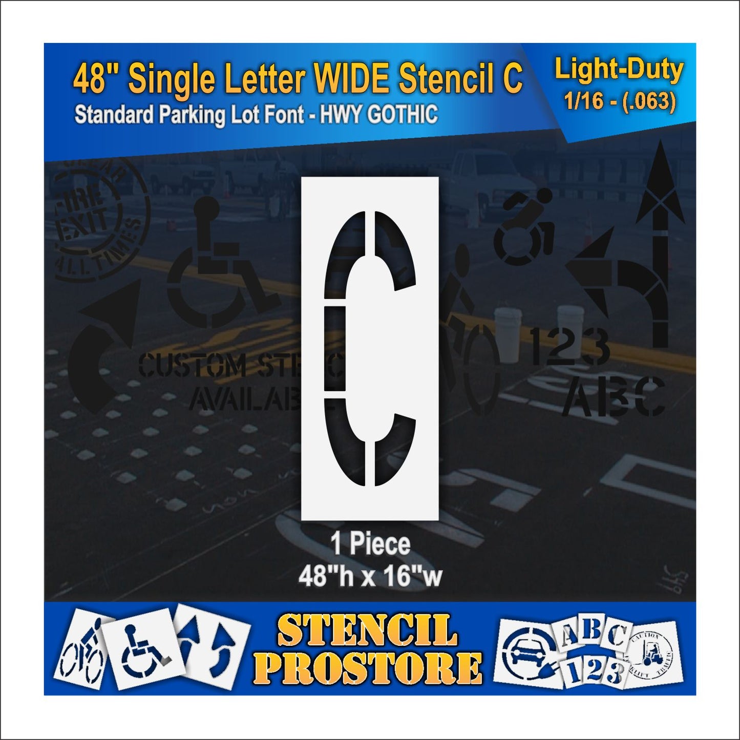 48" Wide Alphabet Kit Stencil