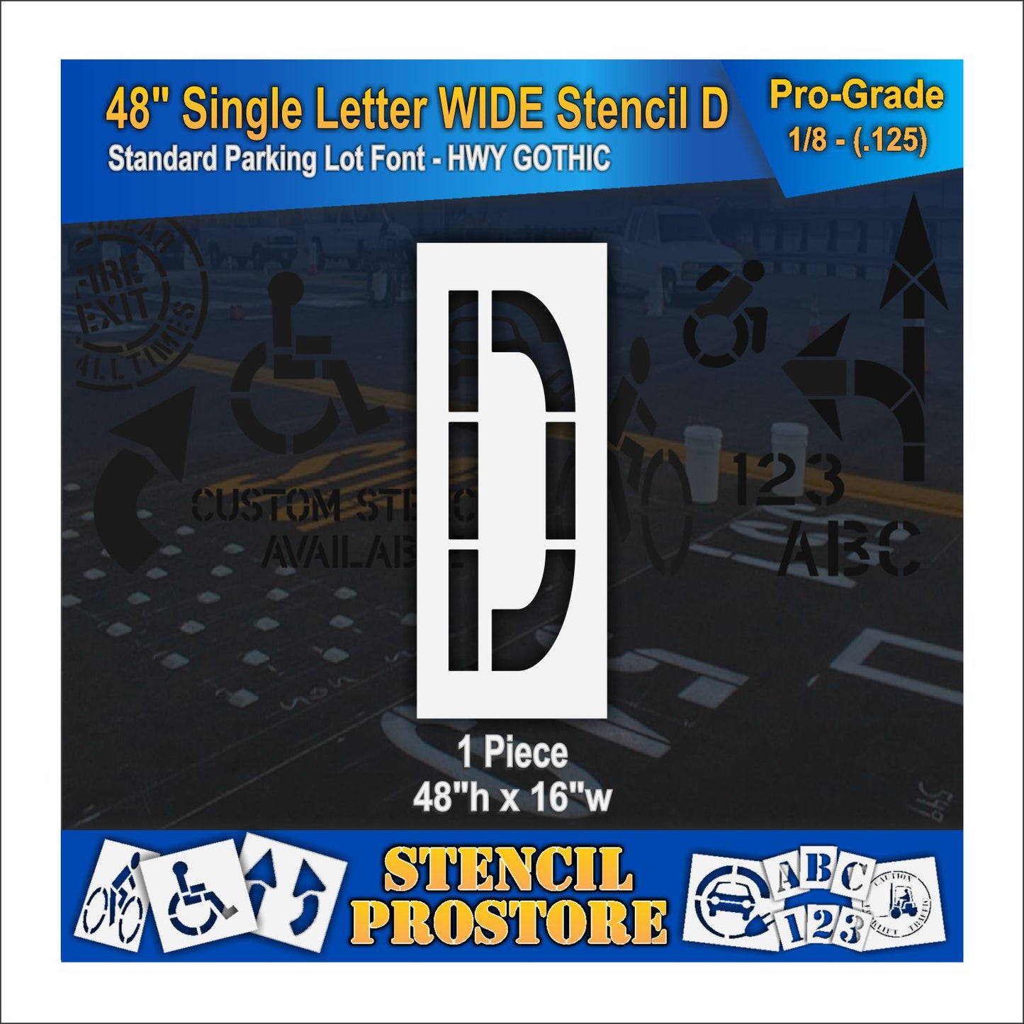 48" Wide Alphabet Kit Stencil