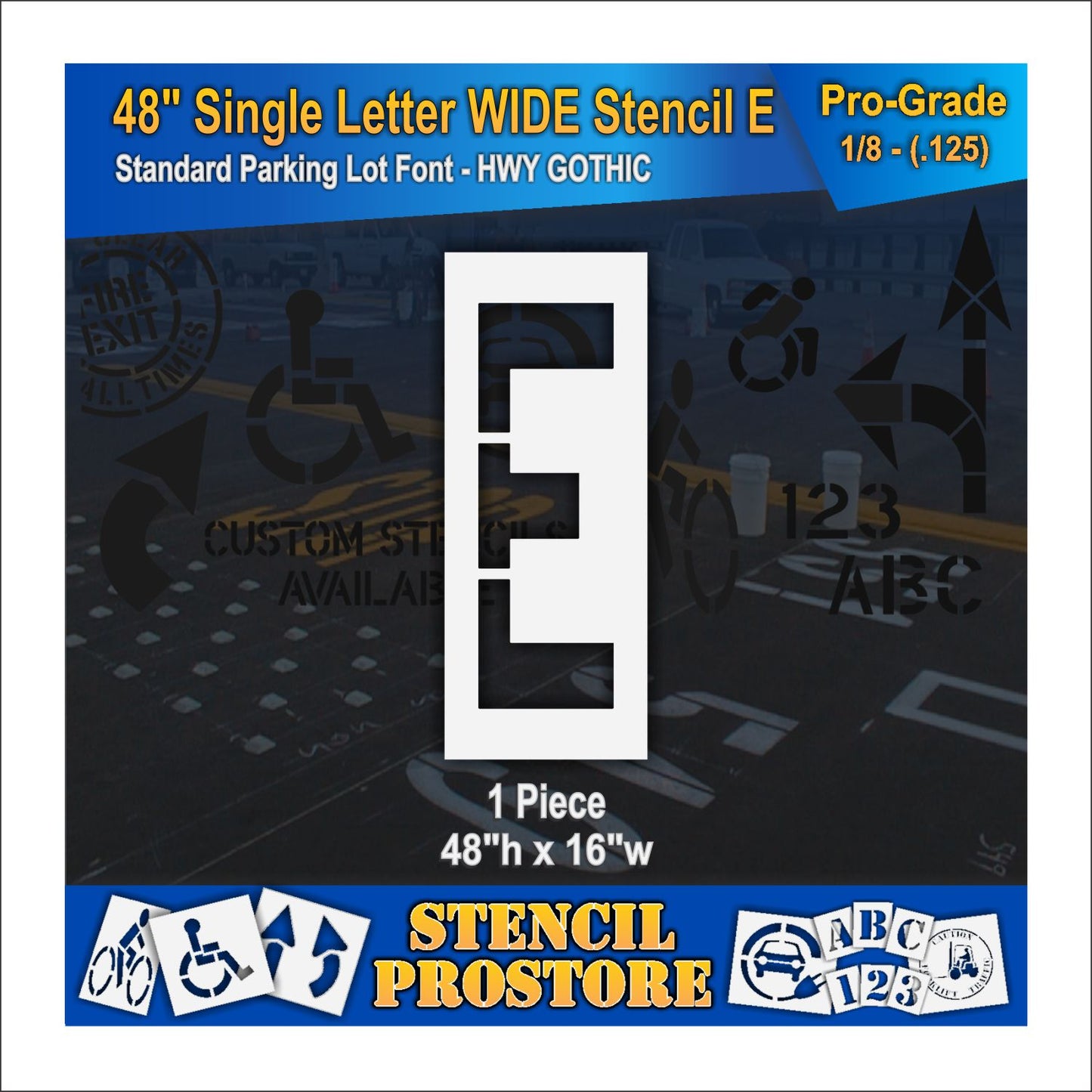 48" Wide Alphabet Kit Stencil