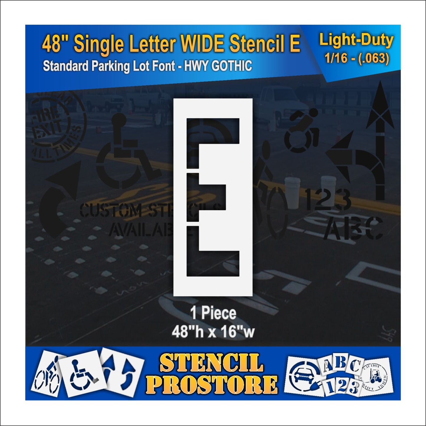 48" Wide Alphabet Kit Stencil