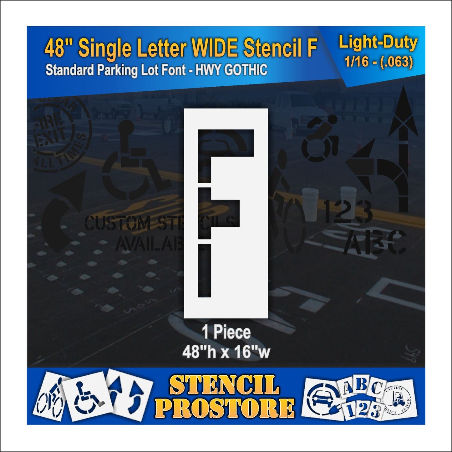 48" Wide Alphabet Kit Stencil