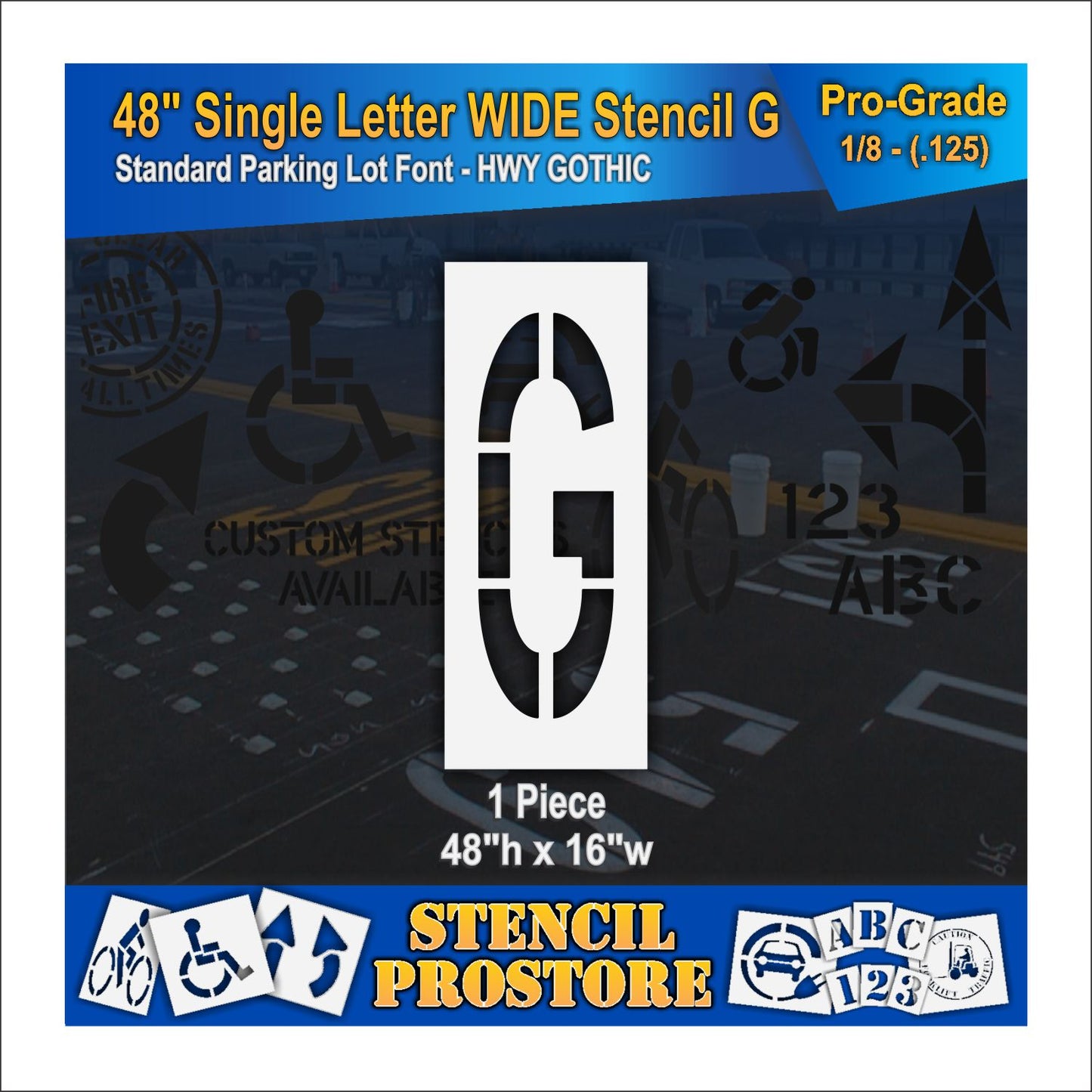 48" Wide Alphabet Kit Stencil