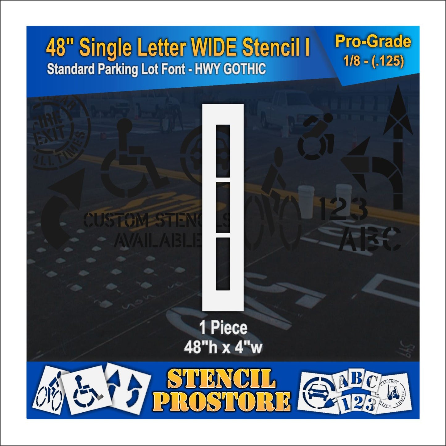 48" Wide Alphabet Kit Stencil