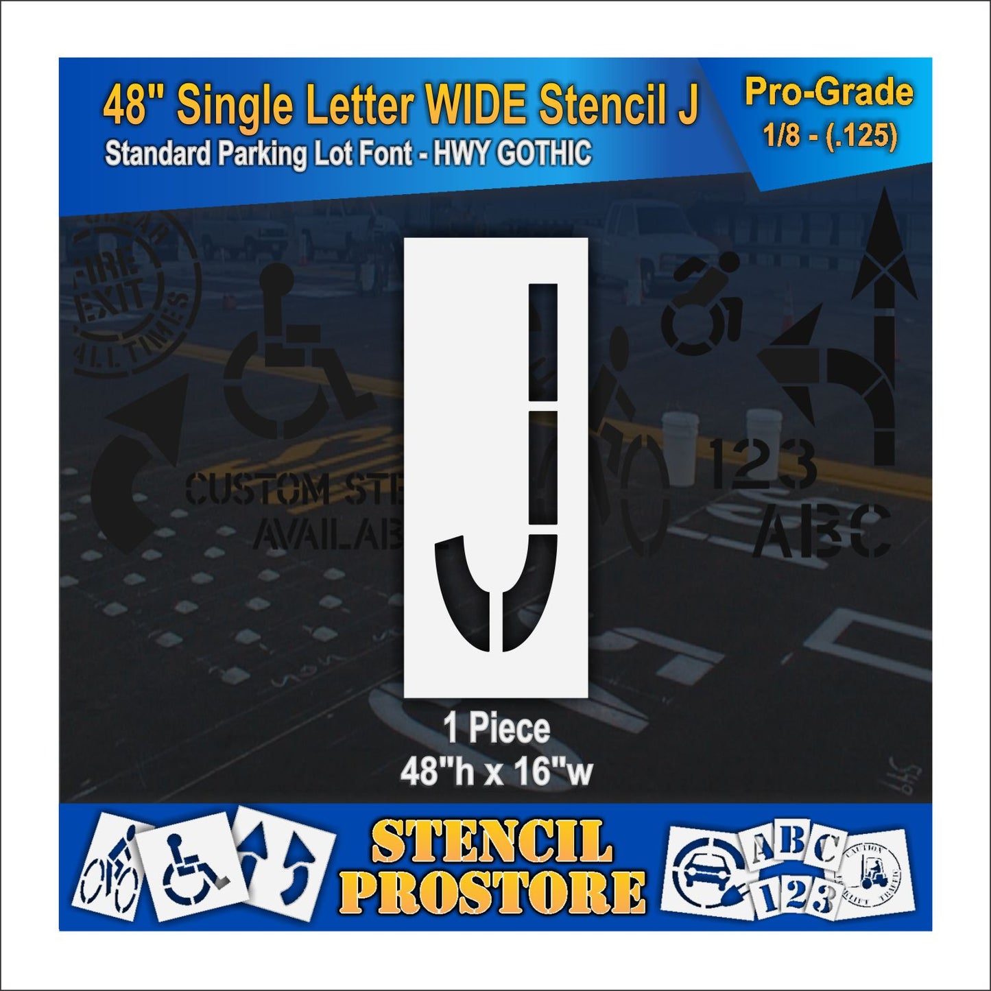 48" Wide Alphabet Kit Stencil