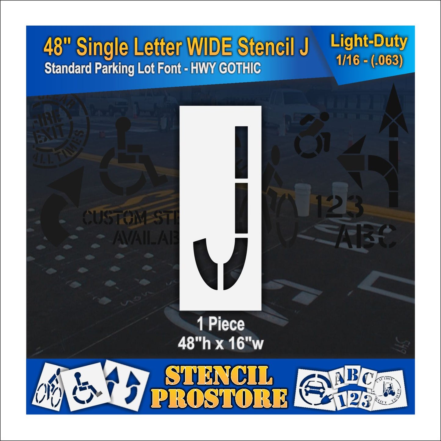 48" Wide Alphabet Kit Stencil