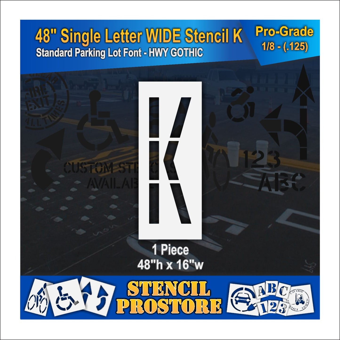 48" Wide Alphabet Kit Stencil