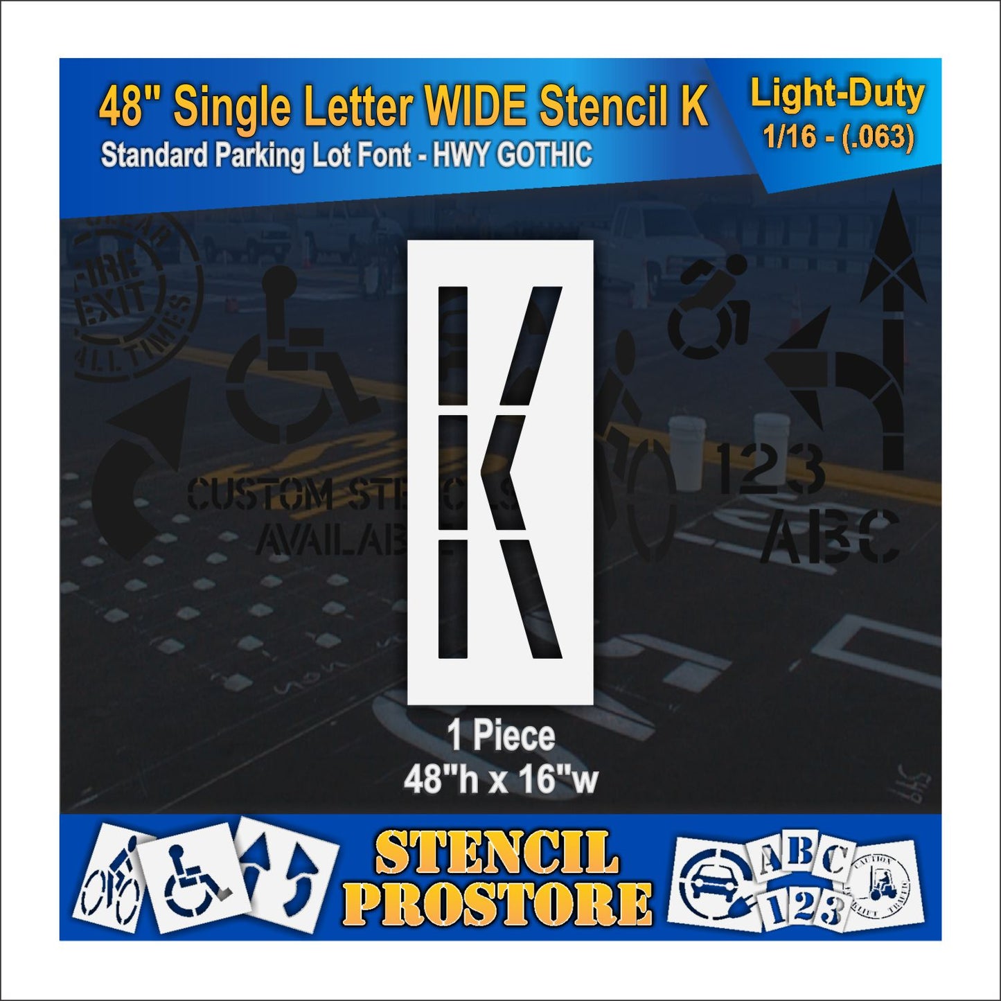 48" Wide Alphabet Kit Stencil