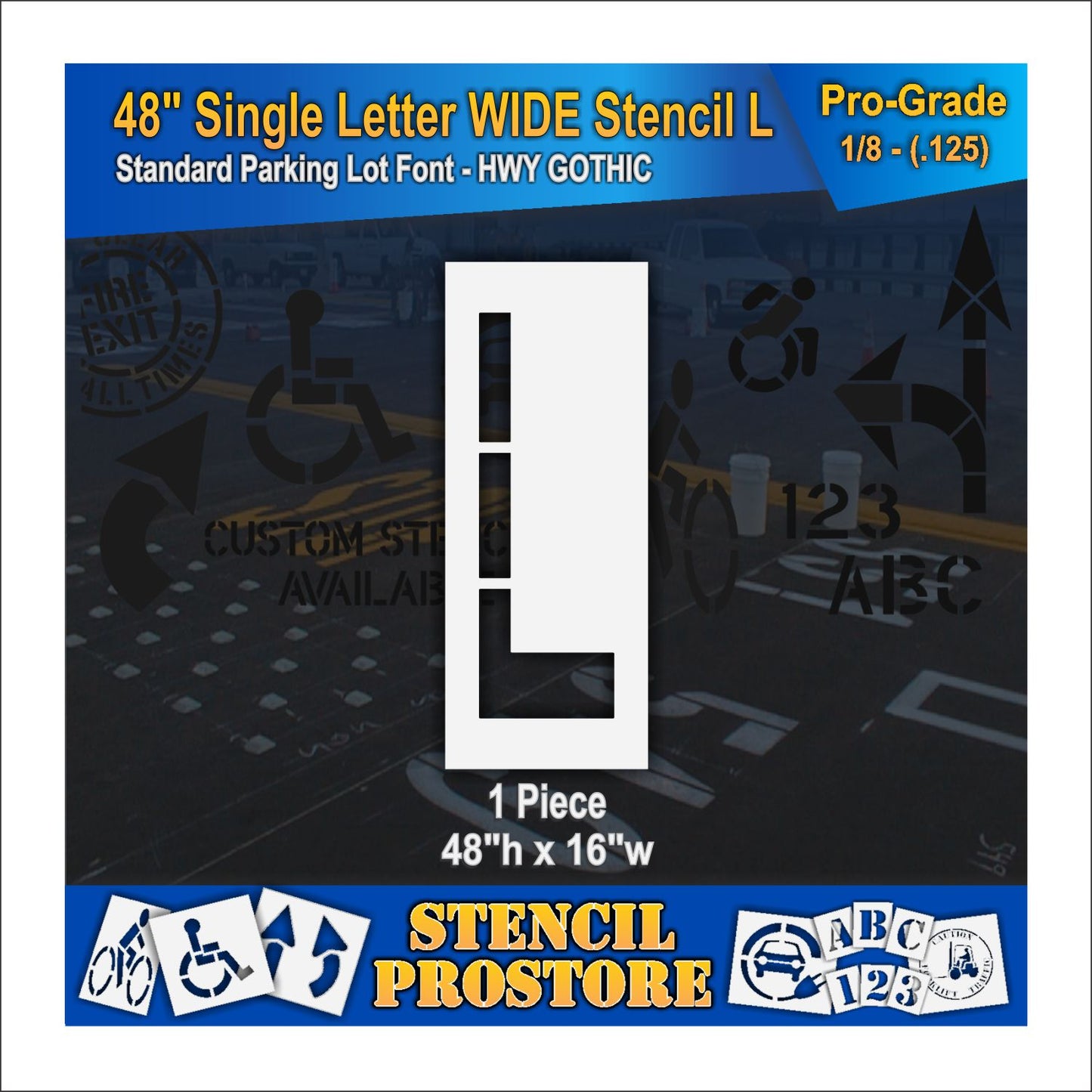 48" Wide Alphabet Kit Stencil