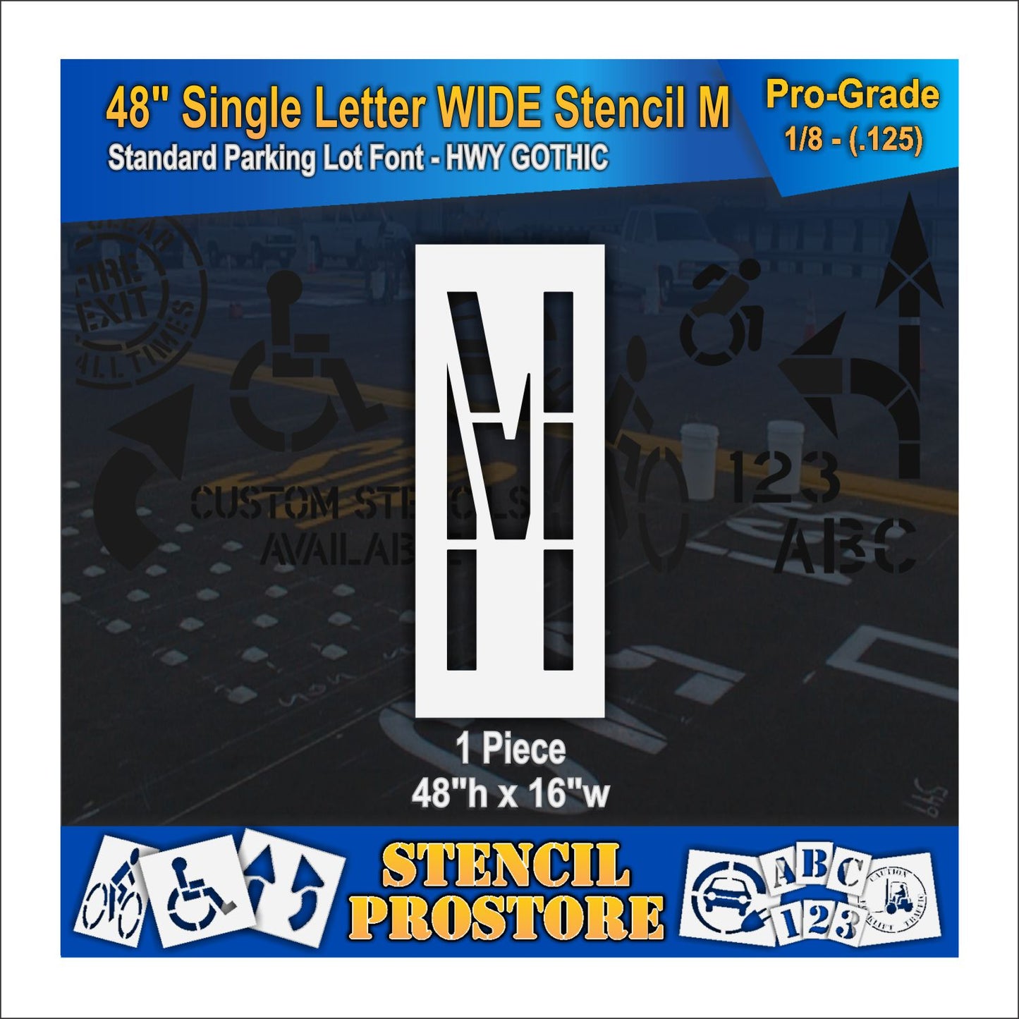 48" Wide Alphabet Kit Stencil