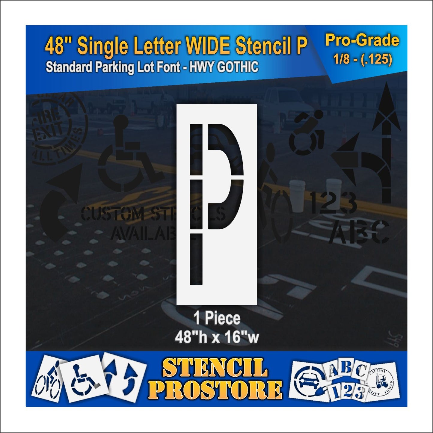 48" Wide Alphabet Kit Stencil