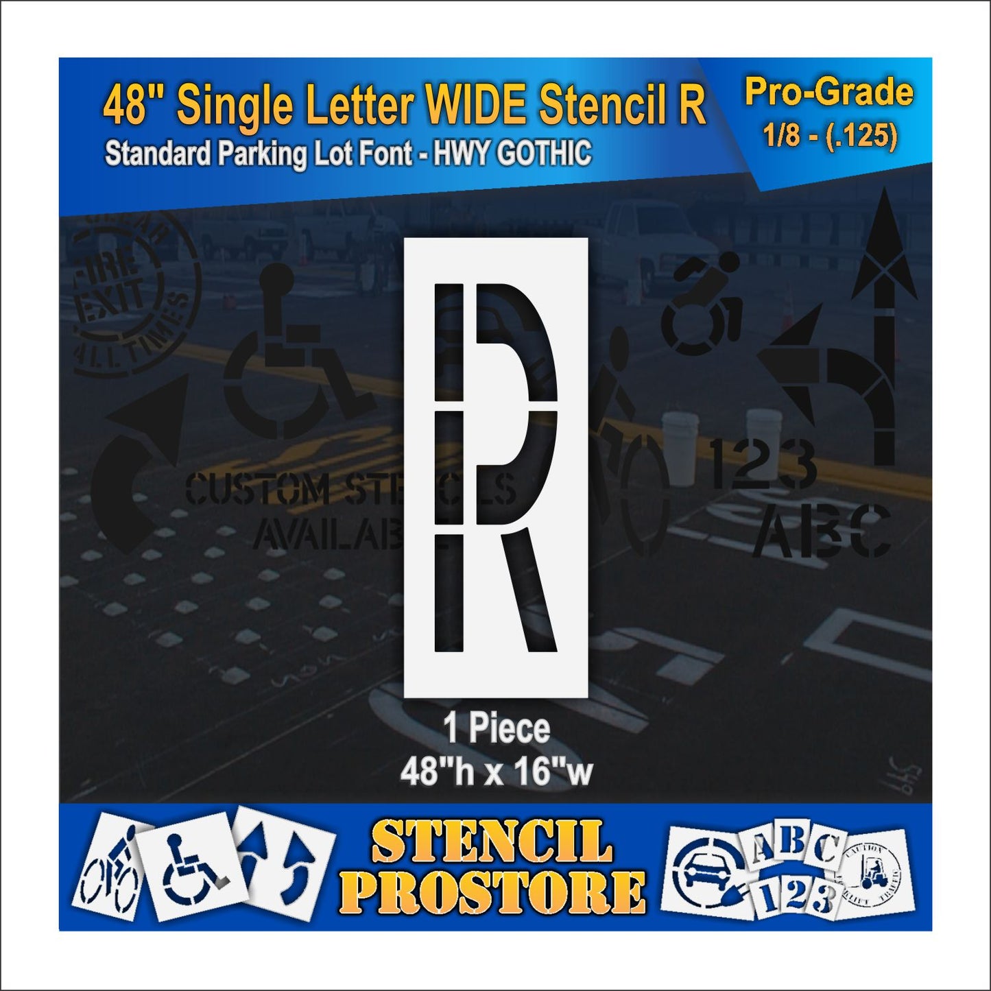 48" Wide Alphabet Kit Stencil