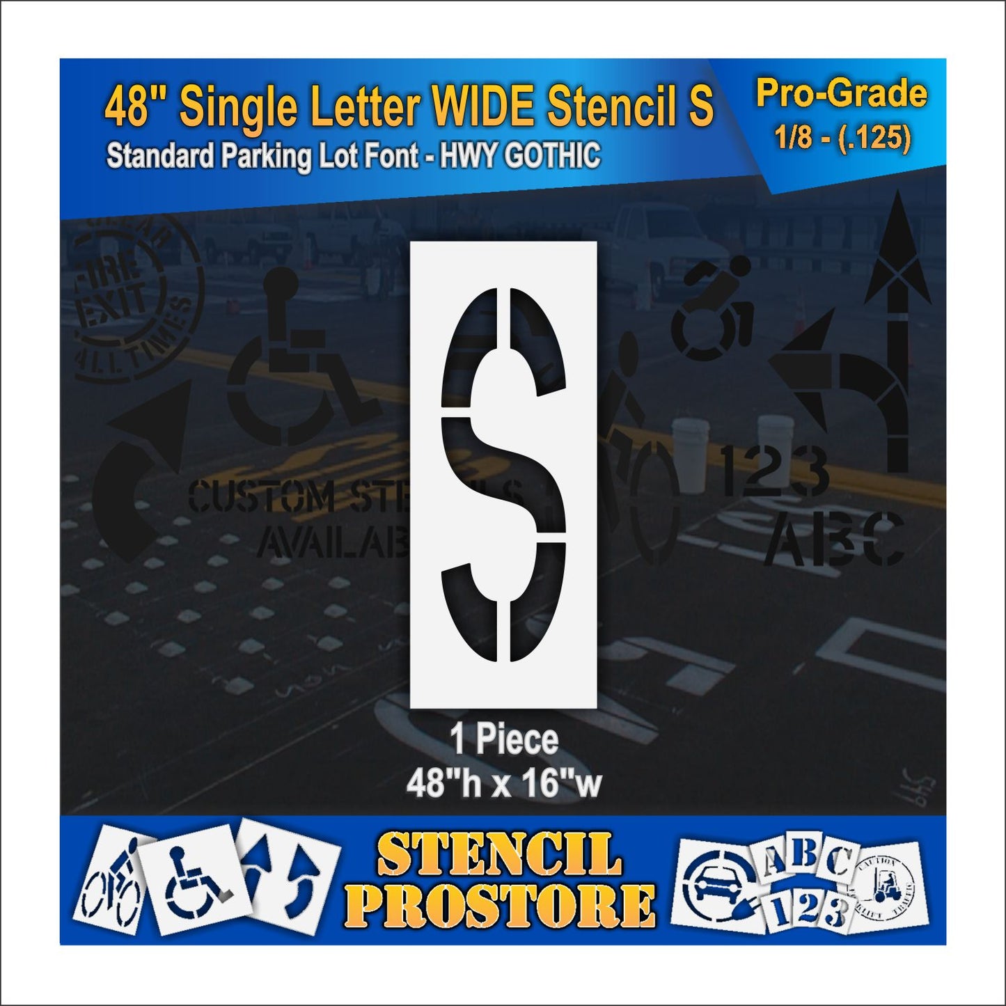 48" Wide Alphabet Kit Stencil