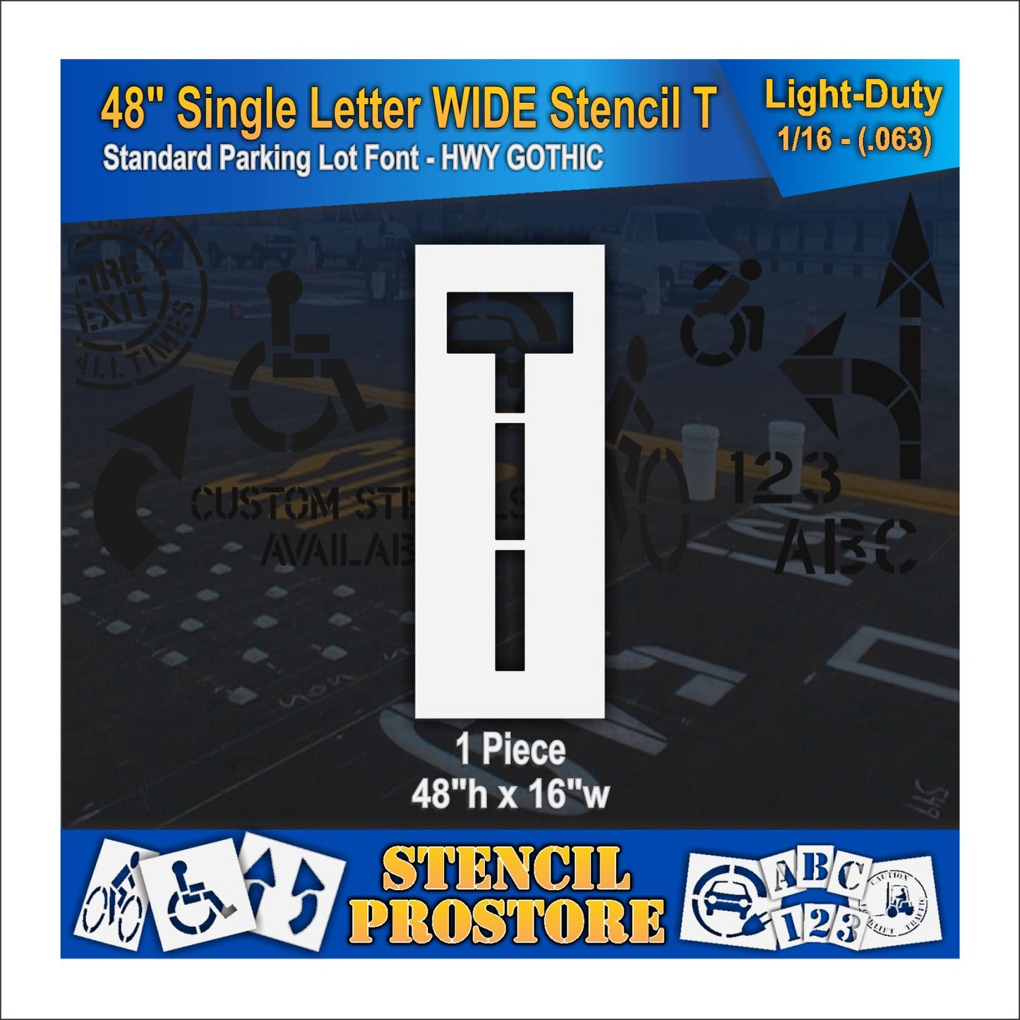 48" Wide Alphabet Kit Stencil