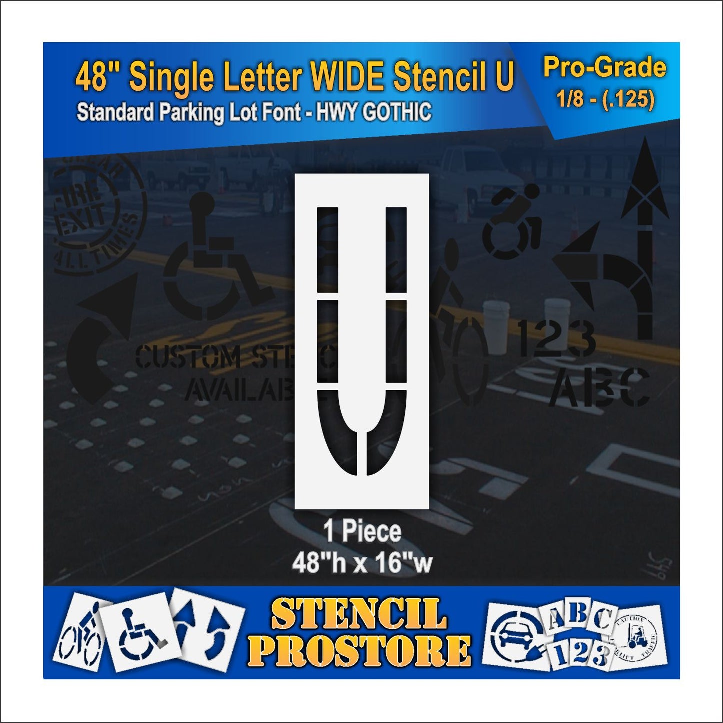 48" Wide Alphabet Kit Stencil