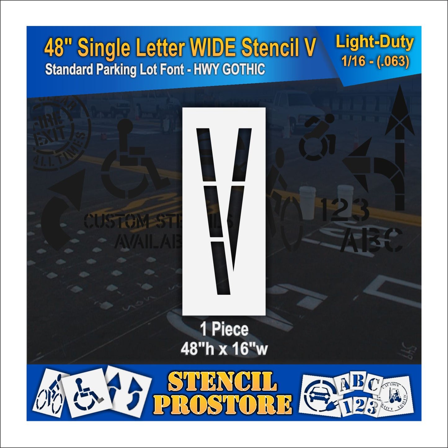 48" Wide Alphabet Kit Stencil