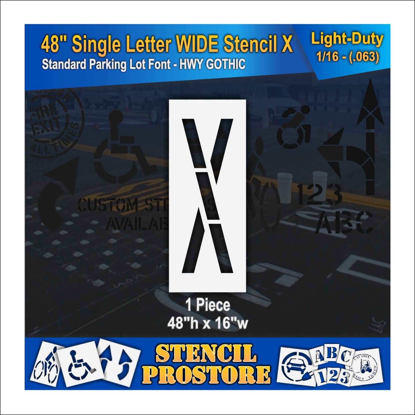 48" Wide Alphabet Kit Stencil