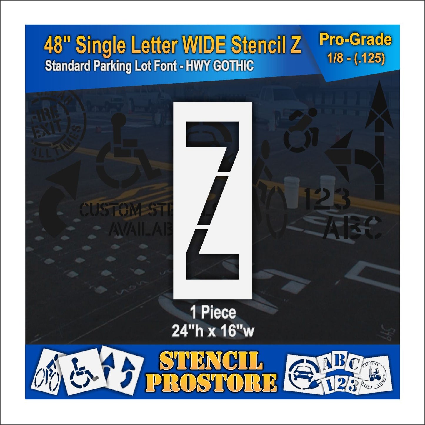 48" Wide Alphabet Kit Stencil