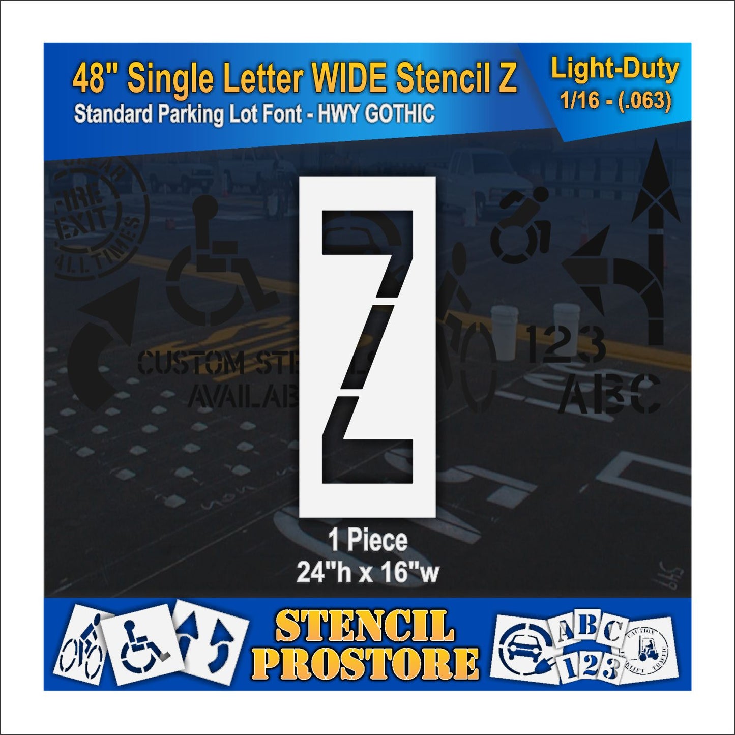 48" Wide Alphabet Kit Stencil