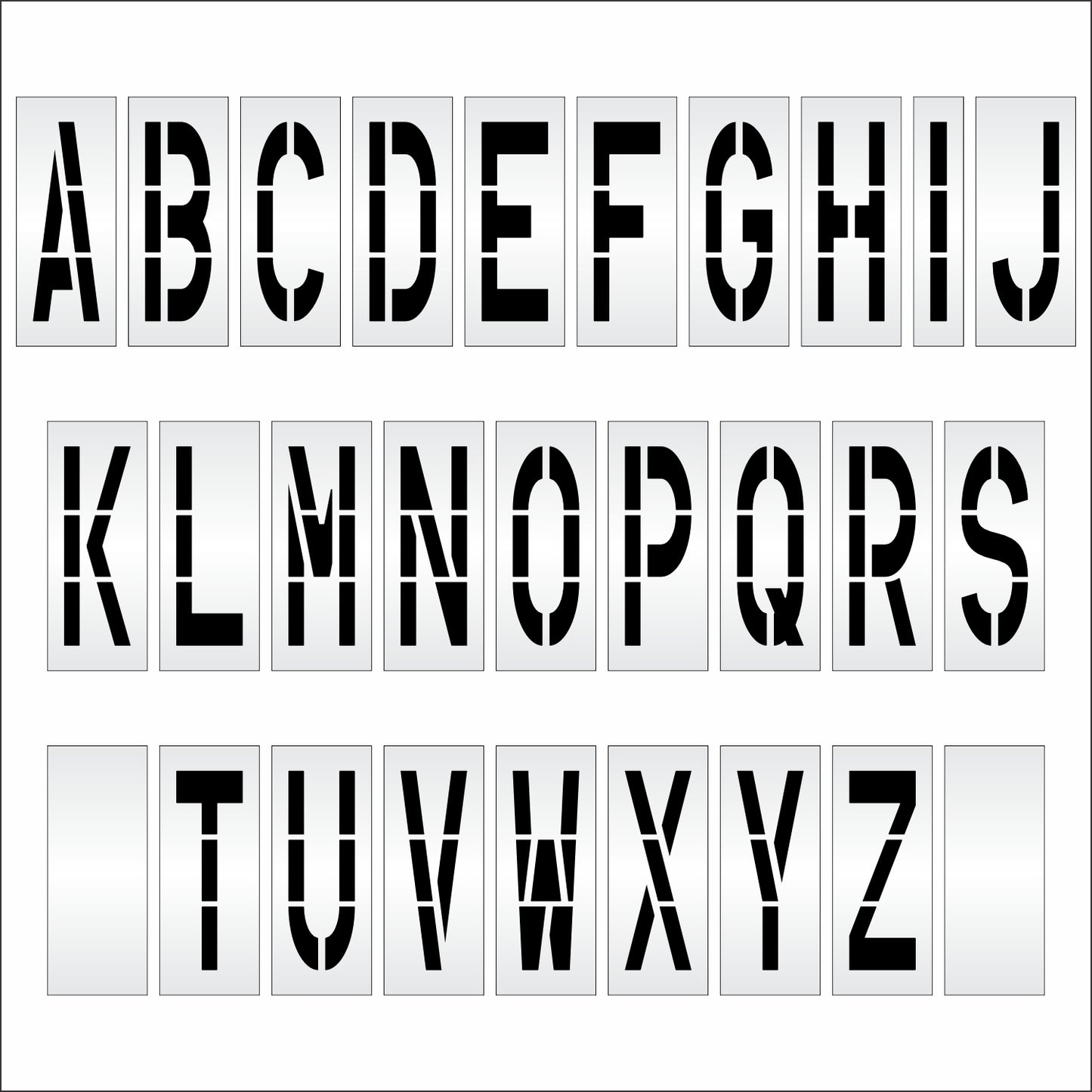 48" Wide Alphabet Kit Stencil