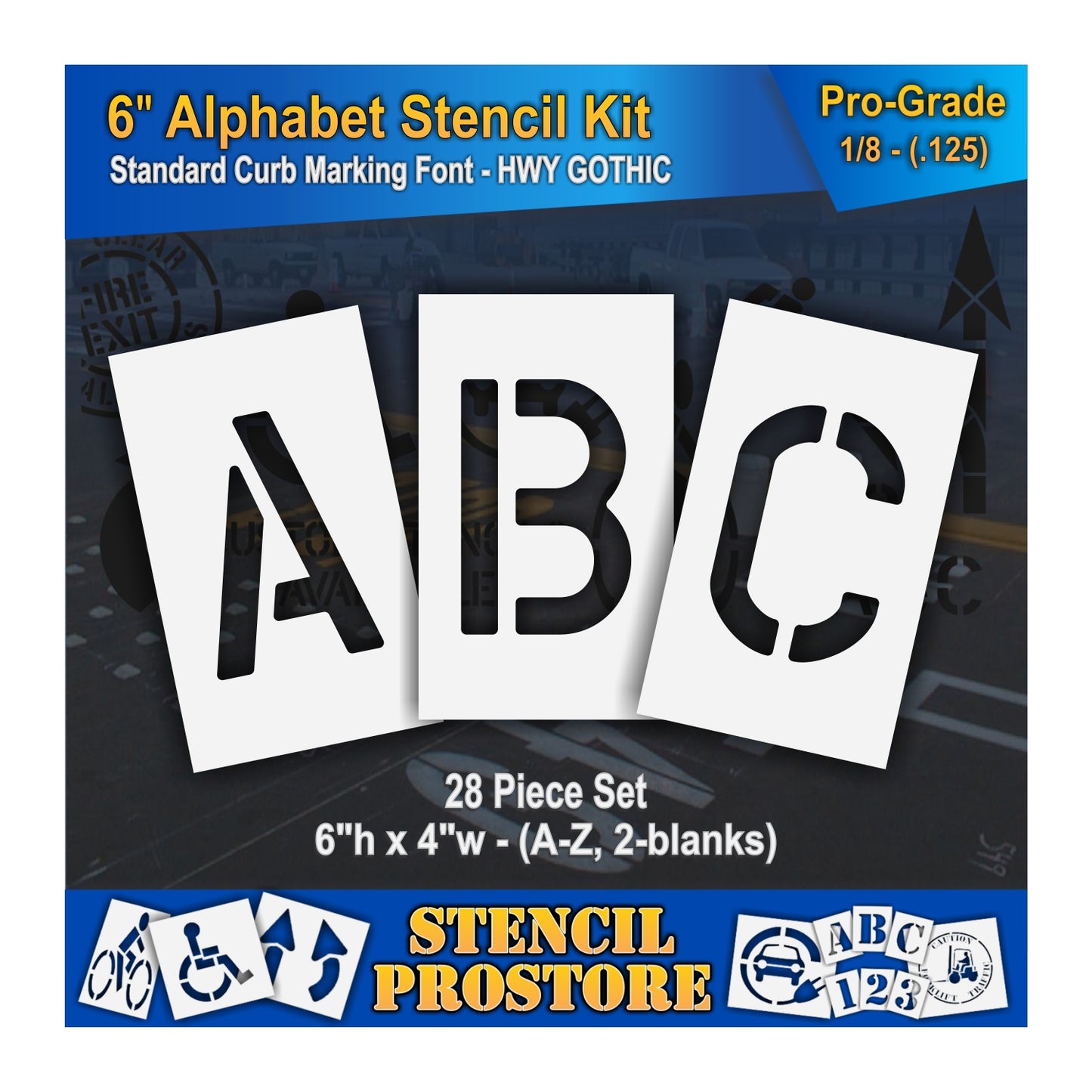 6" Alphabet Kit Stencil