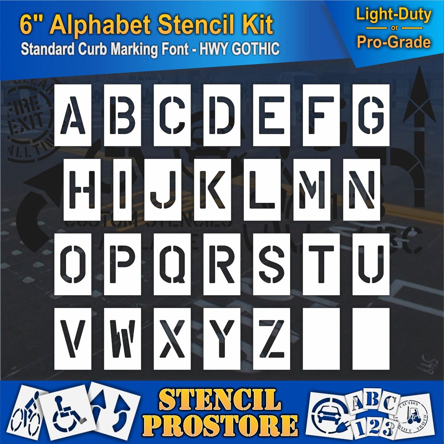 6" Alphabet Kit Stencil