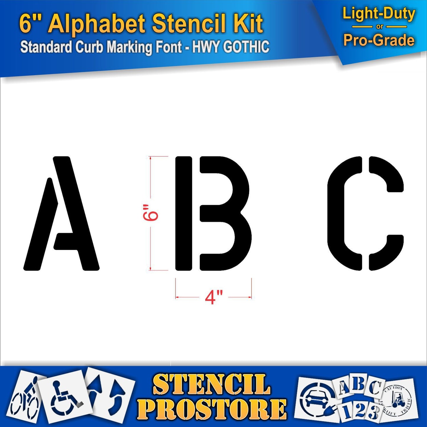 6" Alphabet Kit Stencil