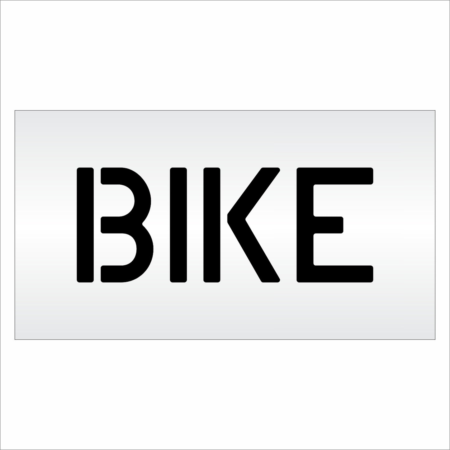 6 Inch BIKE Wording Stencil – for Parking Lot and Area Labeling Stencil