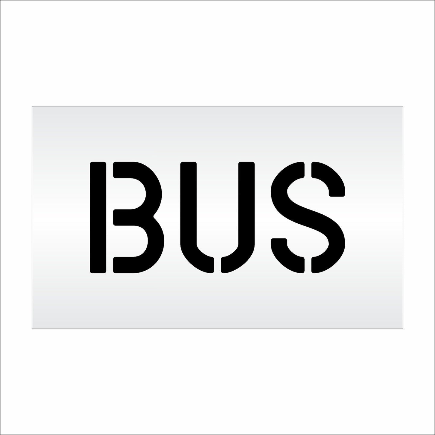6 Inch BUS Wording Stencil – for Parking Lot and Area Labeling Stencil